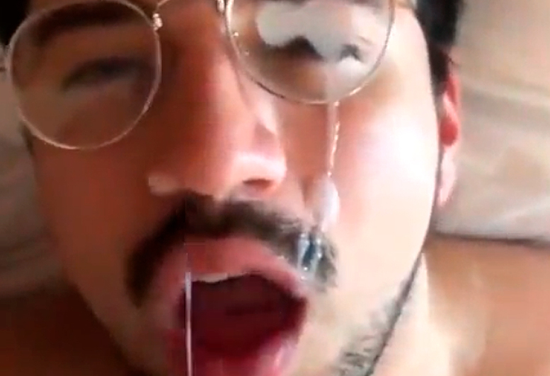 Gay video cum on face